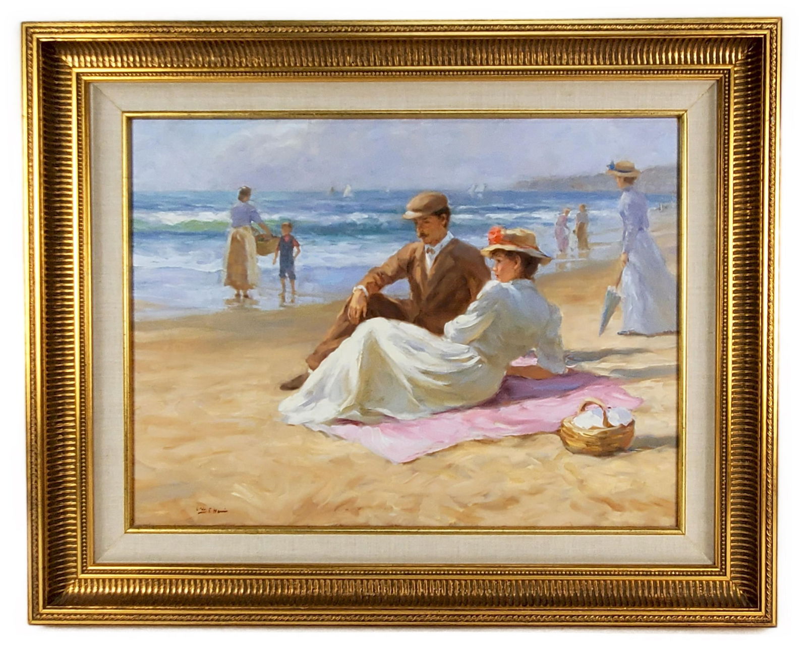 Gregory Frank Harris (American, b.1953) Sunbreak, Signed lower left, Oil on canvas, Verso signed, (1 of 5)