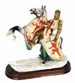 A Michael Sutty (1937-2003) English Hand Painted Porcelain Bone China Group, The Liberator-Robert