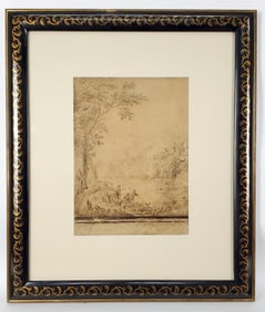 Italian 18th Century Old Master Pen and Ink on Paper Drawing, Artist Unknown, Image-13 1/2" x 9