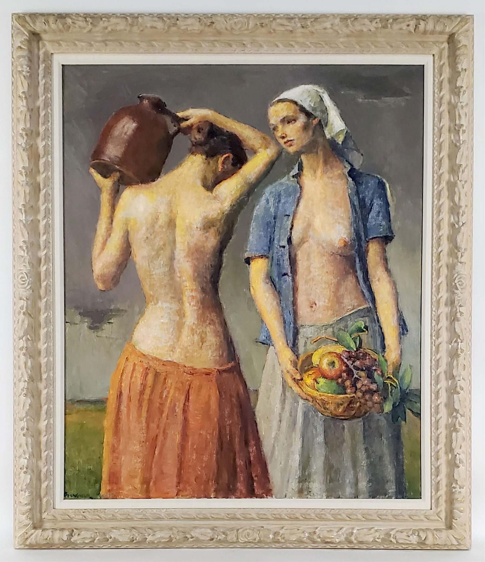 Robert Brackman (American, 1898-1980) Ten Figure Arrangement #3, Signed Brackman lower left, Oil on (1 of 6)