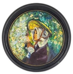 Frits Lucien Ohl (Dutch/Indonesian, 1904-1976) Portrait of an Indonesian Woman, Signed L. Frits Ohl