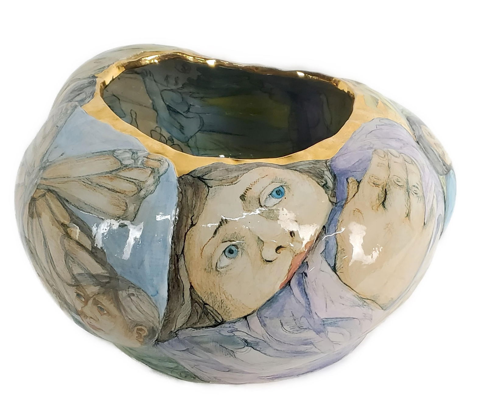Mary Lou Higgins (American/North Carolina, 1926-2012) Just a Moment, Ceramic Vase, Signed, titled, (1 of 7)