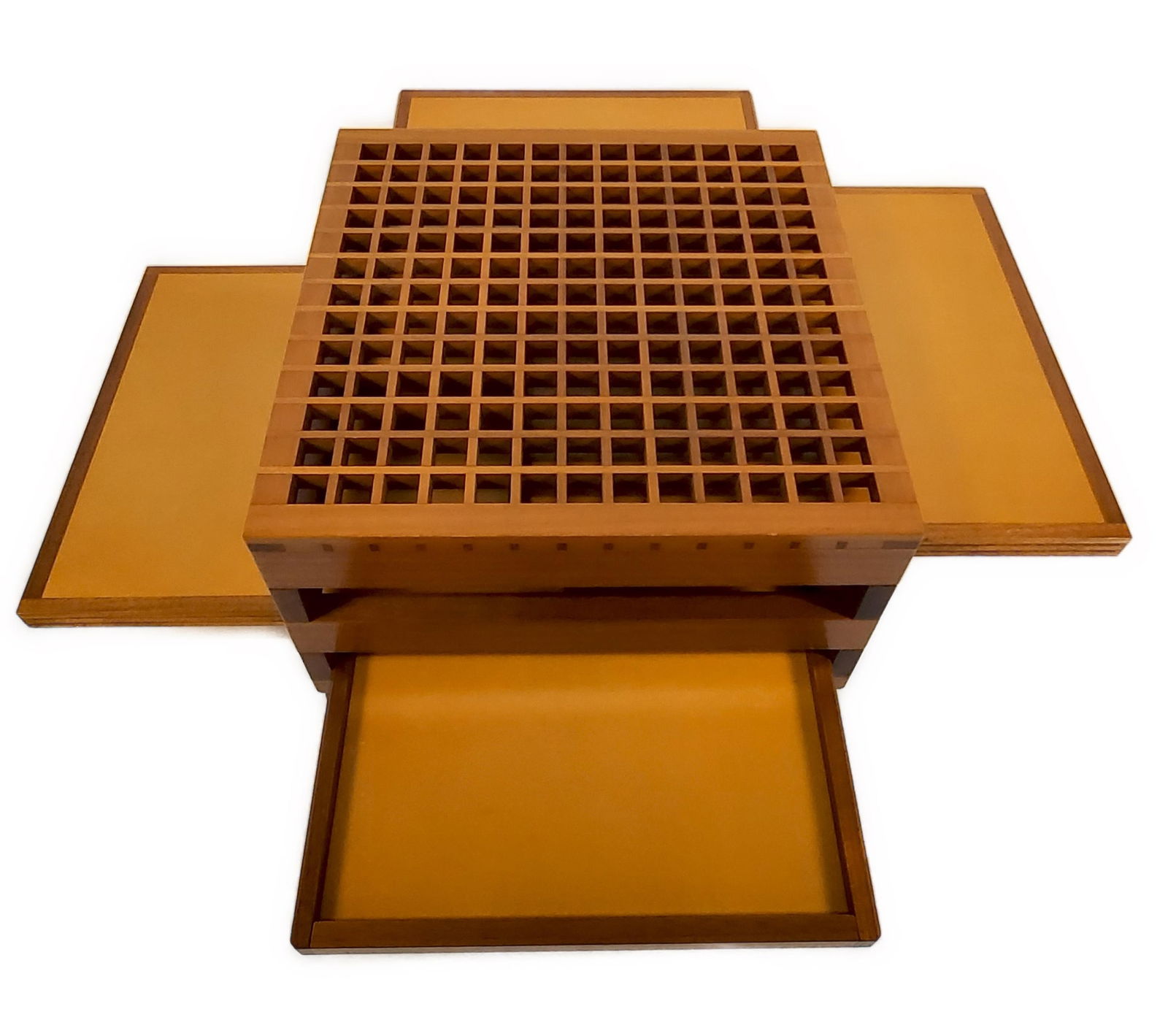 Bernard Vuarnesson Modular Coffee Table, Sculptures-Jeux Paris, France, 14" h. 21 1/2" w. 21 1/2" (1 of 5)