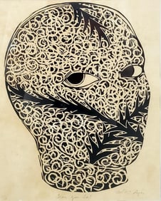 Belkis Ayon (Cuban, 1967-1999) Tranquila, Signed Belkys Ayon, titled, and annotated P/A in the lower