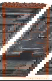 Chinese Hardwood Collector's/Snuff Bottle Wall Cabinet, 20th Century, 30" h. 18" w. 3 1/2" d.