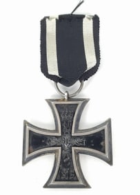 German WW I Iron Cross Second Class Medal, c.1914-1918, with ribbon, Medal-1 1/2" x 1 1/2",