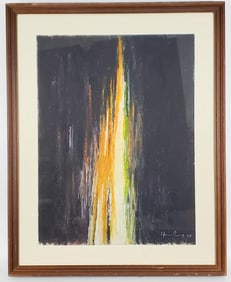 Hans Hartung (German, 1904-1989) Untitled, Signed and dated '68 lower right, Oil on paper, 23 1/2" x