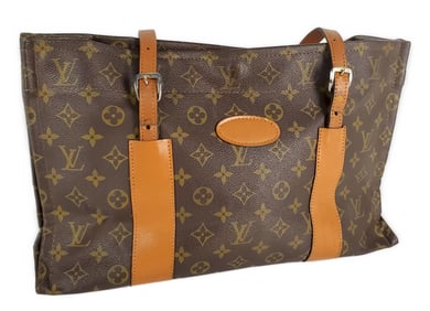 Louis Vuitton Style Ladies Purse, with maker's tag, 9 1/2" h. 15 1/2 w. 5" d.