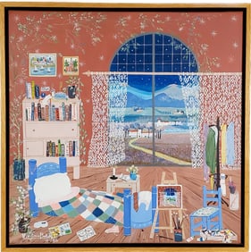 Virginia Bellotti (Argentinian, b.1956) Buenas Noches, Signed and dated '86 lower left, Acrylic on