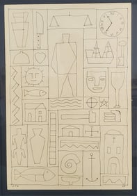 Joaquin Torres Garcia (Spanish, 1874-1949) Attribute to, Constructive Universalism, Monogrammed JTG