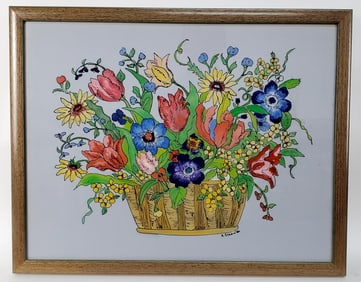 Two American 20th Century Floral Still Life Paintings, 20th Century