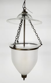 Pair of Neo-Classical Style Bell Jar Lanterns