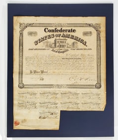 Confederate States of America $1000 Bond Notes, c.1865