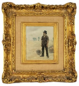 Jean Francois Raffaelli (French, 1850-1924) Bearded Peasant, Signed J.F. Raffaelli lower right, Oil