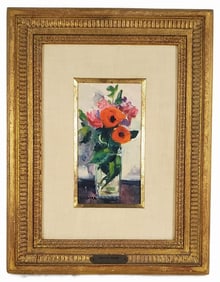 Gaston Sebire (French, 1920-2001) Still Life of Flowers, Oil on canvas, Signed lower left, Verso