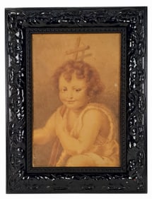 Old Master School Drawing of St. John the Baptist as a Young Child, 18th/19th Century, oil wash on