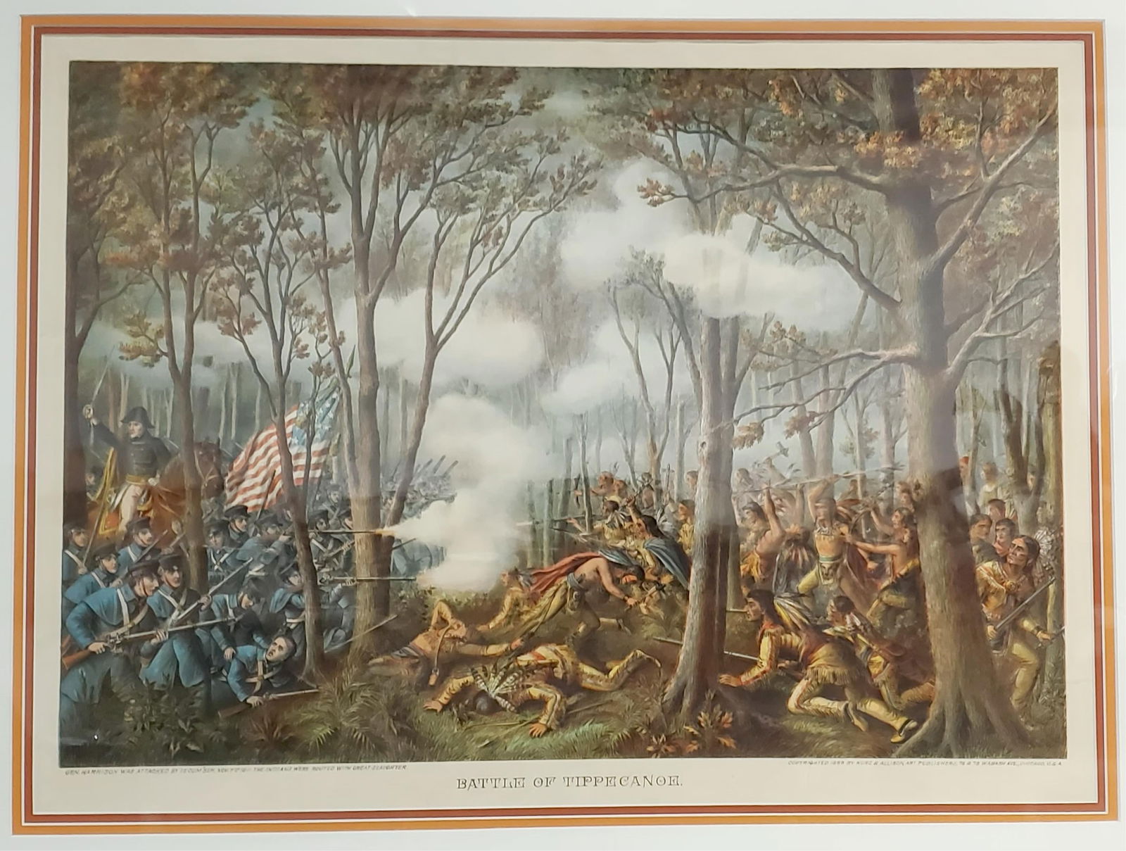 Two American Kurz and Allison 19th Century Civil War Chromolithographs, Battle of Cedar Creek and (1 of 5)