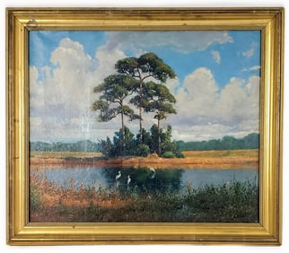 Albert Ernest Backus (American, 1906-1990) Florida Backwater Landscape, Signed A.E. Backus lower
