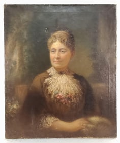 Stephen James Ferris (American, 1835-1915) Portrait of a Matronly Lady, Signed and dated 1909 lower