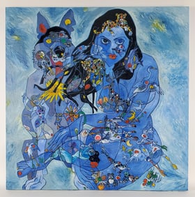 Jiang Tie-Feng (Chinese, b. 1938) Harmonious Spirits, Signed and dated 2006 lower right, Oil and