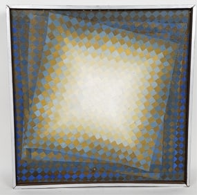 Jean Pierre Yvaral (French, 1934-2002) Untitled, Signed Yvaral on back of canvas, Oil on canvas, 12