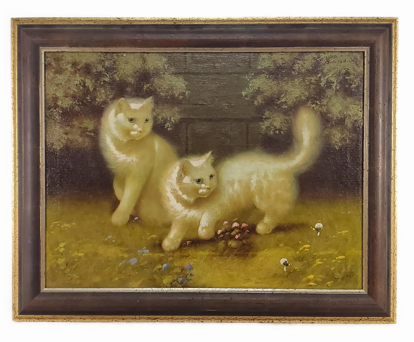 Beno Boleradsky (Hungarian, 1885-1957) Two Cats, Signed Boleradsky upper right, Oil on canvas, 23 (1 of 4)