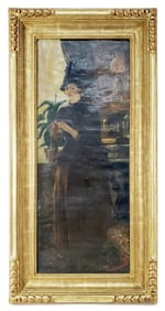 French School (Late 19th Century) In the Manner of J.J. Tissot, Interior with Standing Lady in