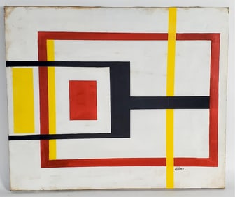 A 20th Century Painting, Possibly by Burgoyne Diller (American, 1906-1965), Signed diller lower