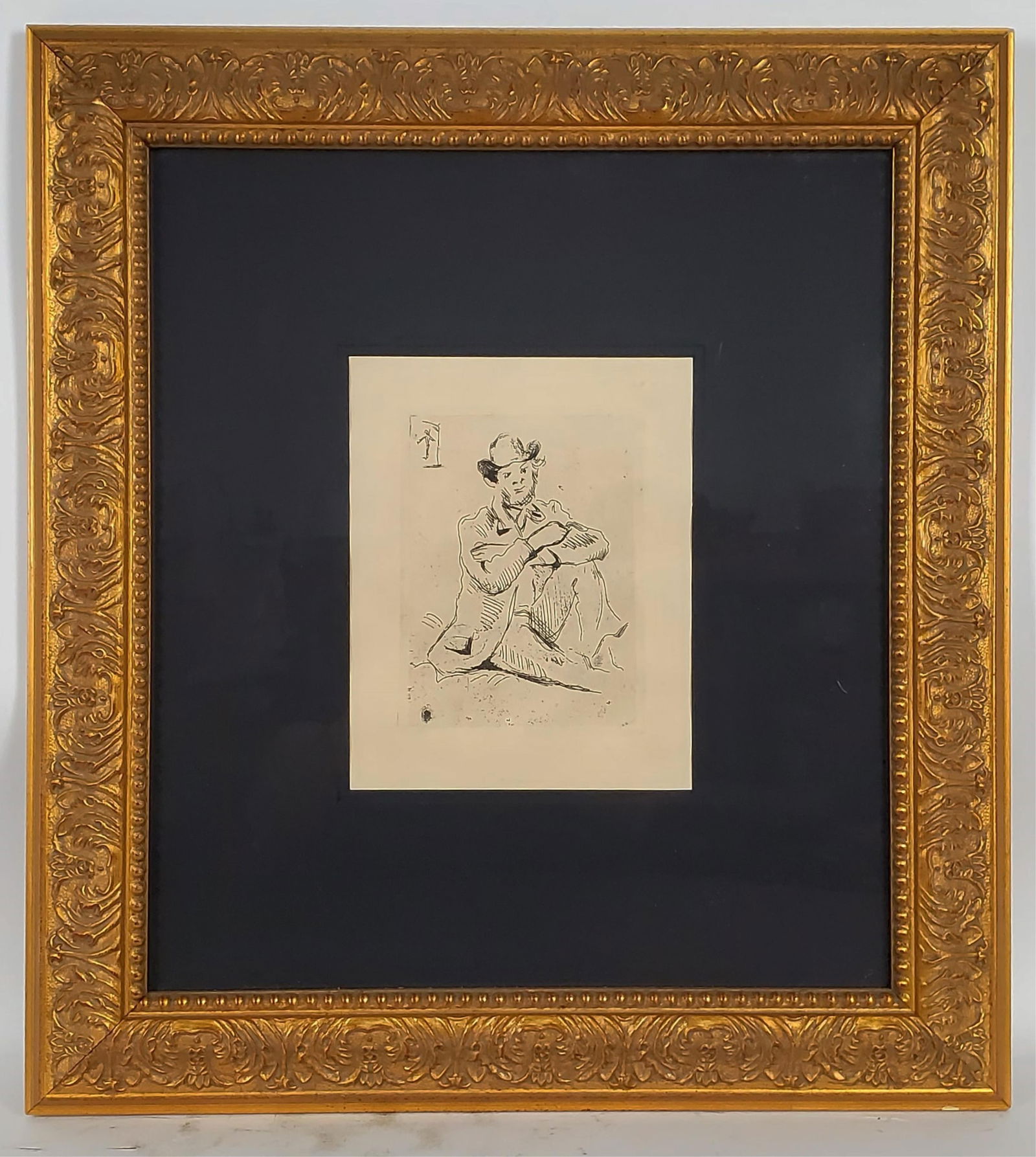 After Paul Cezanne (French, 1839-1906) A. Guillaumin au Pendu, Etching, Later impression, Image-5 (1 of 4)