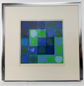 Victor Vasarely (Hungarian/French, 1906-1997) Geometric Shapes, Signed Vasarely in pencil lower