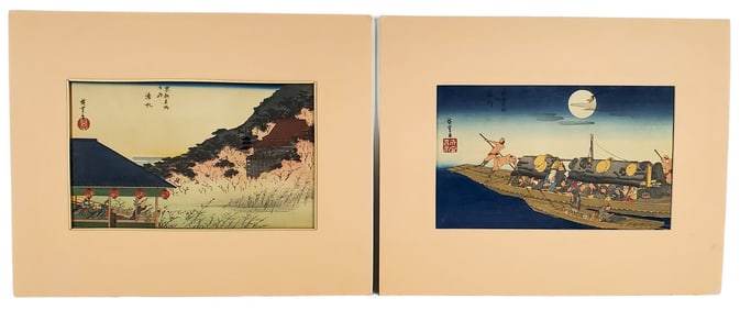 Two Japanese Woodblock Prints, 20th Century