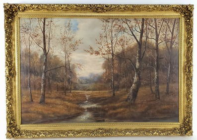 Robert William Wood (American, 1889-1979) Woodland Stream Painting