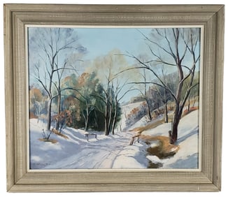 C. Curry Bohm (American, 1894-1971) Winter Landscape Painting