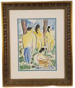 Aristides Fernandez (Cuban, 1904-1934) Figures Watercolor
