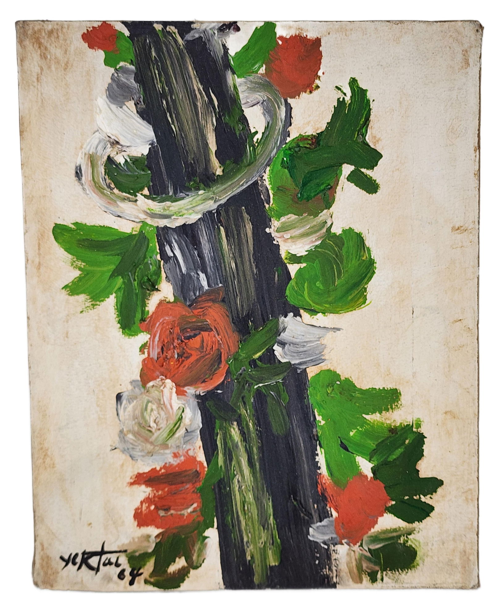 Manoucher Yektai (Iranian, 1921-2019) Still Life, Oil on canvas, Signed Yektai and dated '64, 15" x: Manoucher Yektai (Iranian, 1921-2019) Still Life, Oil on canvas, Signed Yektai and dated '64, 15" x 12", no frame, canvas is soiled, will need cleaning.