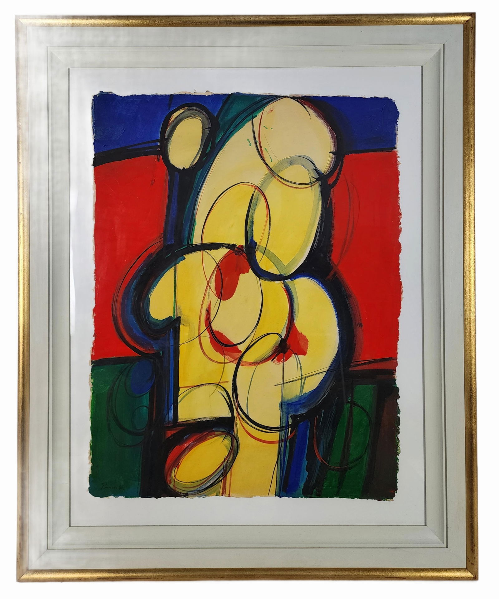 Zlatko Prica (Croatian, 1916-2003) Abstract Composition, Mixed Media on paper, Signed Prica and (1 of 5)