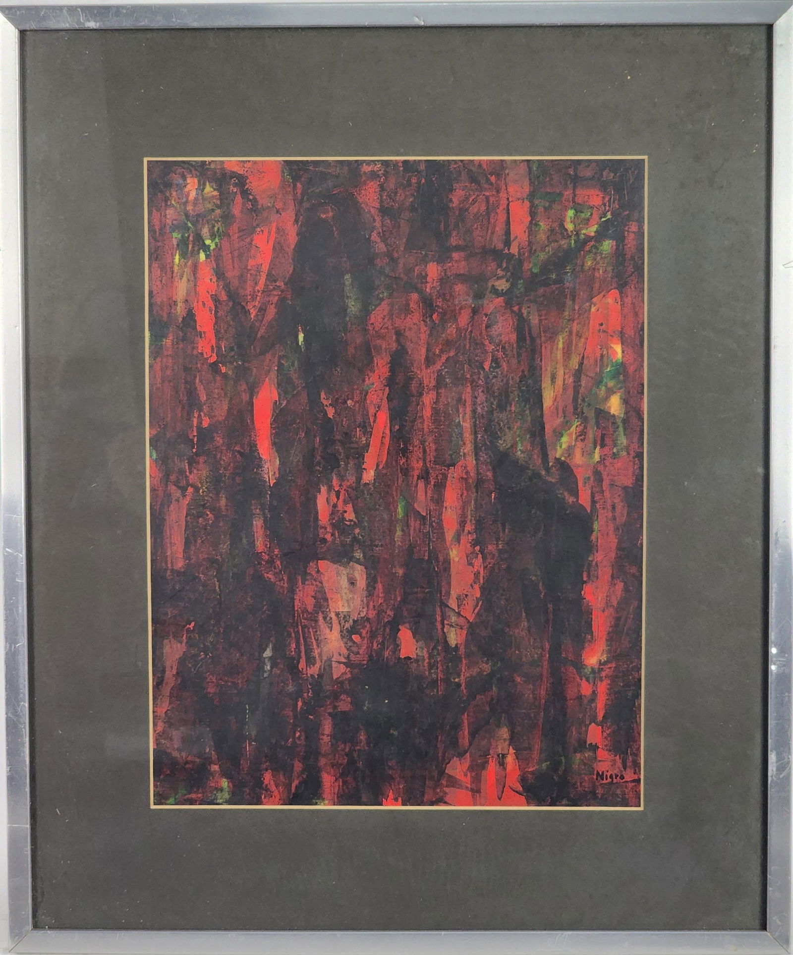 Mario Nigro (Italian, 1917-1992) Untitled, Acrylic on paper, Signed Nigro lower right, Sight-14 3/4" (1 of 5)