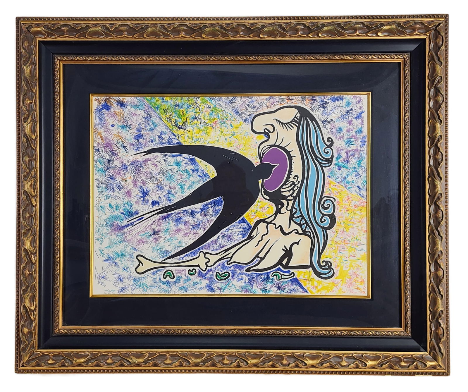 Salvador Dali (Spanish, 1904-1989) The Swallow (L'Hirondelle), From Le Jungle Humaine, Color: Salvador Dali (Spanish, 1904-1989) The Swallow (L'Hirondelle), From Le Jungle Humaine, Color Lithograph on Arches, Signed Dali lower right in the image, Numbered CXXVIII/CCL, Circa 1976, Printed by At