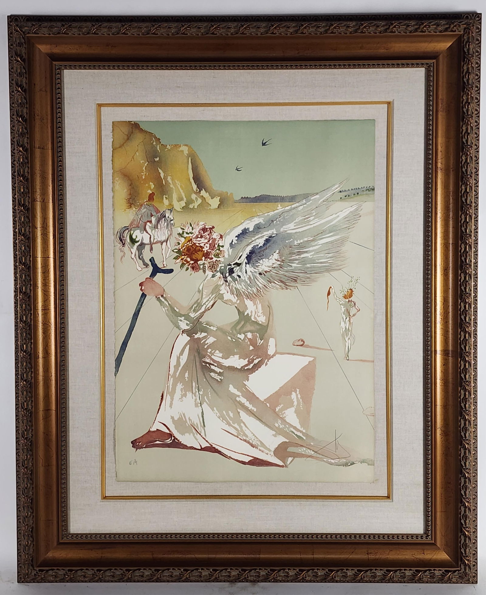 Salvador Dali (Spanish, 1904-1989) Helen of Troy, From Homage a Homere, Color Photolithograph on: Salvador Dali (Spanish, 1904-1989) Helen of Troy, From Homage a Homere, Color Photolithograph on Arches, Signed Dali in pencil lower right margin, Artist's Proof, Circa 1972, Printed by Levine and Lev