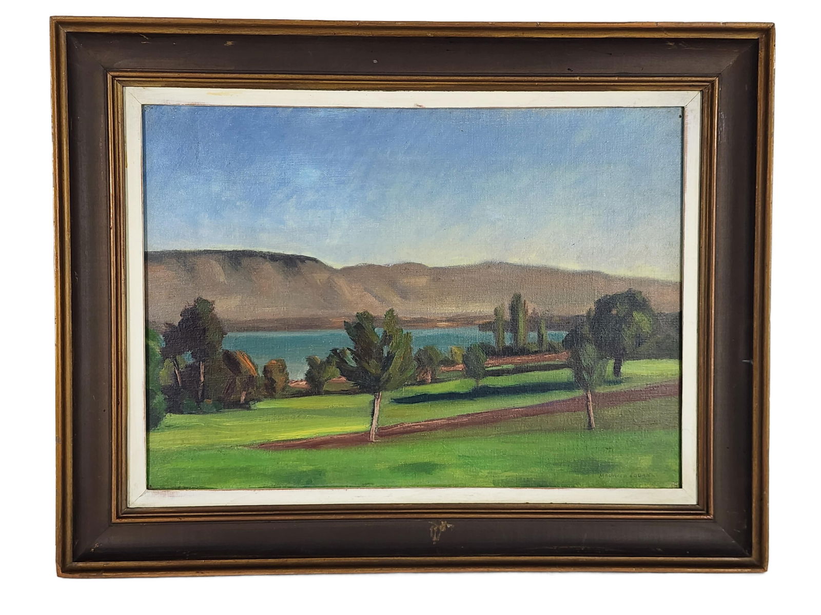 Maurice George Logan (American, 1886-1977) Landscape, Oil on canvas, Signed Maurice Logan lower: Maurice George Logan (American, 1886-1977) Landscape, Oil on canvas, Signed Maurice Logan lower right, 13" x 18 1/4", Framed-17 1/2" x 22 3/4"
