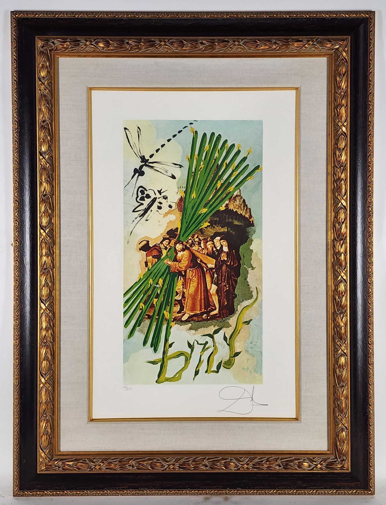 Salvador Dali (Spanish, 1904-1989) Ten of Staves, From Lyle Stuart Tarot Prints Suite, Color: Salvador Dali (Spanish, 1904-1989) Ten of Staves, From Lyle Stuart Tarot Prints Suite, Color Lithograph on Rives BFK, Signed Dali in pencil in the lower right margin, Numbered 34/250, Circa 1978, Albe