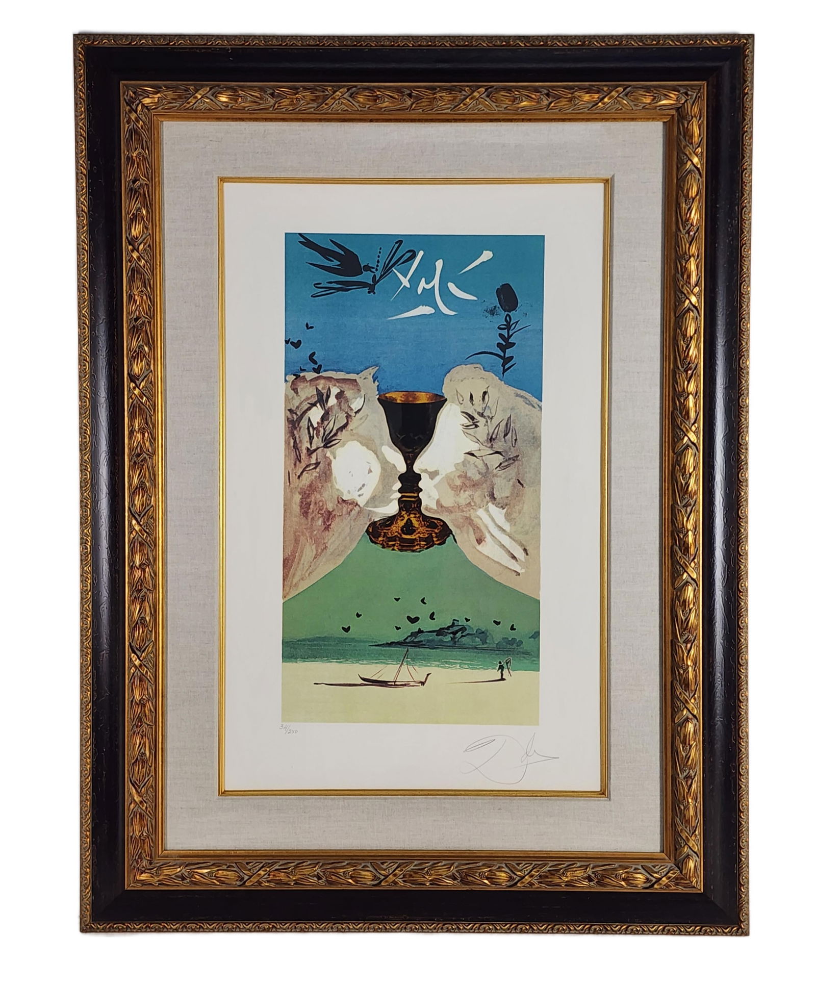 Salvador Dali (Spanish, 1904-1989) Ace of Cups, From Lyle Stuart Tarot Prints Suite, Color: Salvador Dali (Spanish, 1904-1989) Ace of Cups, From Lyle Stuart Tarot Prints Suite, Color Lithograph on Rives BFK, Signed Dali in pencil in the lower right margin, Numbered 34/250, Circa 1978, Albert