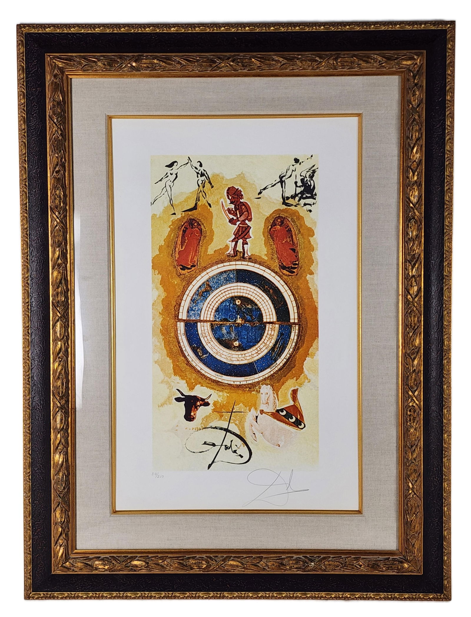 Salvador Dali (Spanish, 1904-1989) Wheel of Fortune, From Lyle Stuart Tarot Prints Suite, Color (1 of 6)