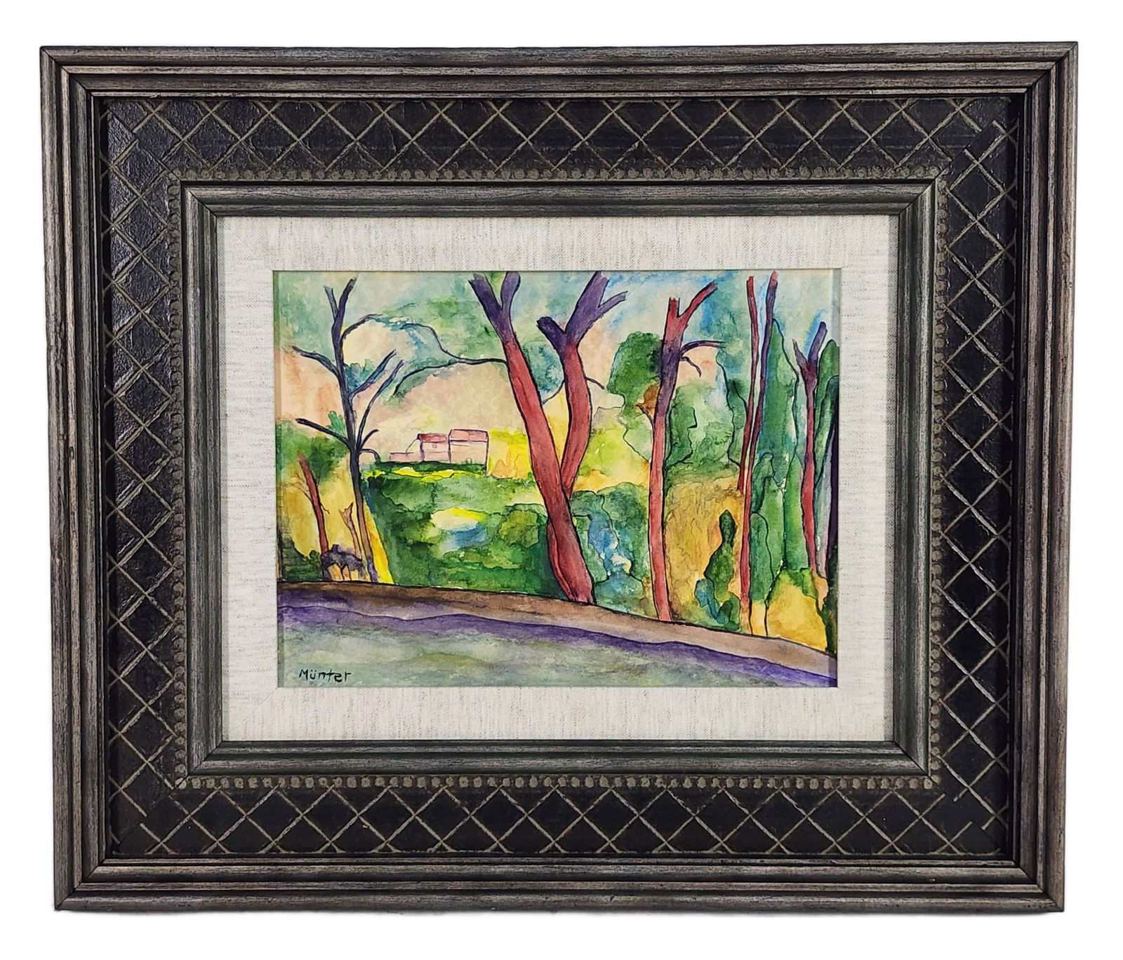Gabriele Munter (German, 1877-1962) Attributed to, Landscape, Watercolor on paper, Signed Munter (1 of 4)