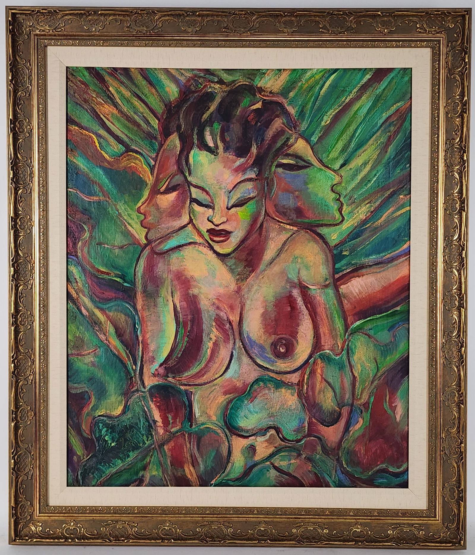 Carlos Enriquez (Cuban, 1900-1957) Tres Mujeres, Oil on canvas, Signed Enriquez and dated '53, 28 (1 of 5)