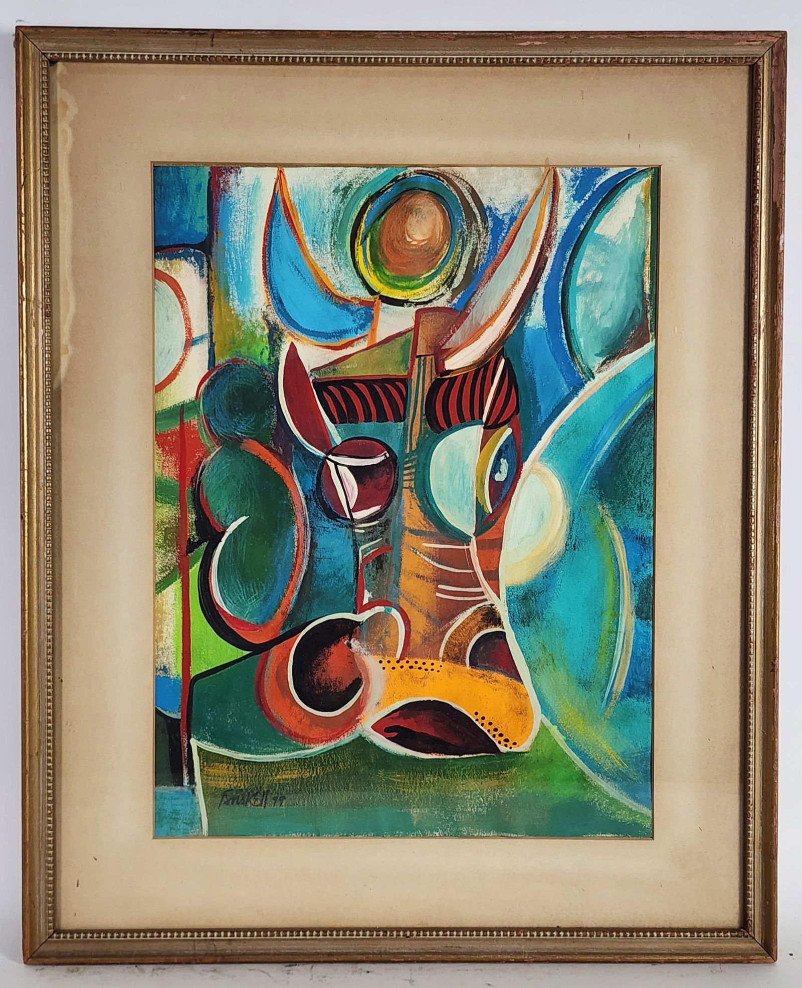 David Driskell (American, 1931-2020) Untitled, Mixed Media on paper, Signed Driskell and dated '99 (1 of 4)