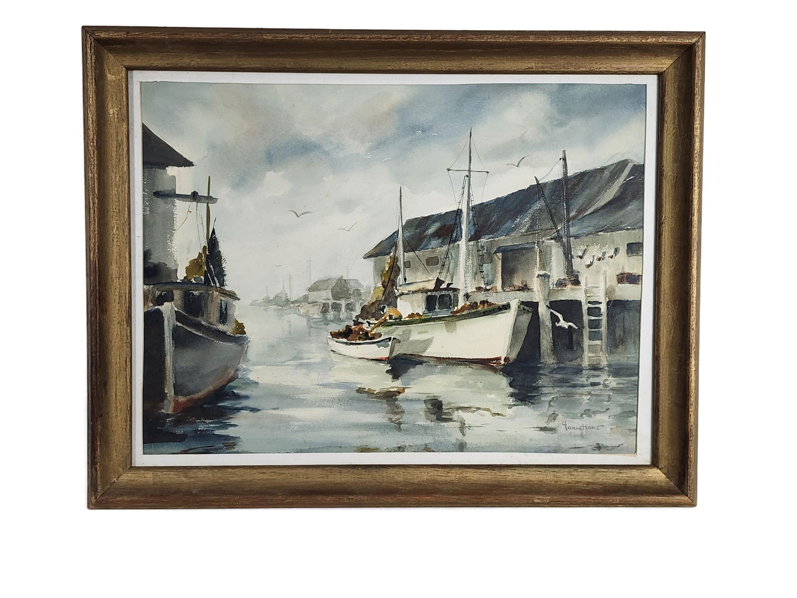John Cuthbert Hare (American, 1908-1978) Gloucester Boats, Watercolor on paper, Signed John Hare (1 of 5)