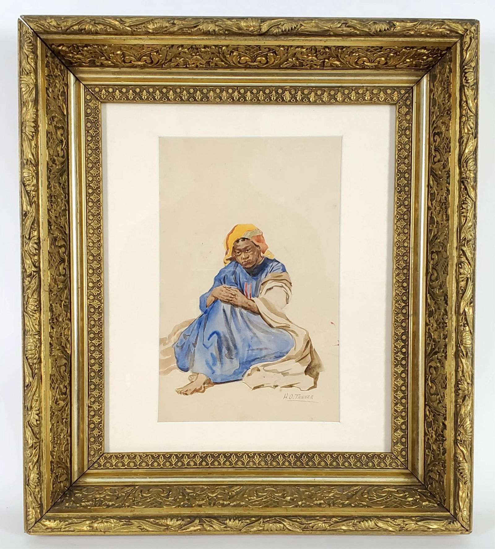 Henry Ossawa Tanner (American, 1859-1937) Seated North African Woman, Signed H. O. Tanner lower (1 of 4)