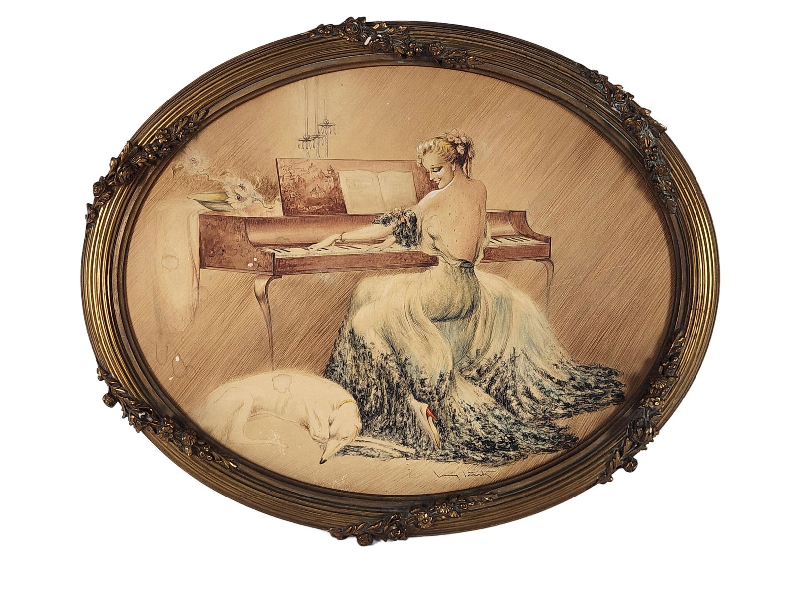 Louis Icart (French, 1888-1950) Drypoint etching with aquatint, Signed in the print, Laid to a (1 of 3)