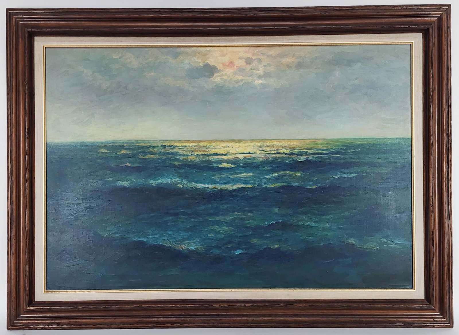 Thomas Alexander Harrison (American, 1853-1930) Seascape, Signed A. Harrison lower left, Oil on: Thomas Alexander Harrison (American, 1853-1930) Seascape, Signed A. Harrison lower left, Oil on canvas, 24" x 36", Framed-31 1/4" x 43 1/4"